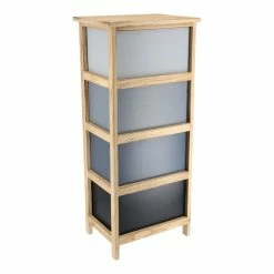 Chiffonnier Grand Modèle 4 Tiroirs Dégradé Gris -Ledepot-bailleul Soldes Magasin chiffonnier grand modele 4 tiroirs degrade gris 1 2