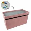 Coffre Banc Pliable Rose Compatible Briques -Ledepot-bailleul Soldes Magasin coffre banc pliable rose compatible briques