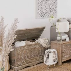 Coffre Chambre Shirel En Bois Blanchi Atmosphera -Ledepot-bailleul Soldes Magasin coffre chambre shirel en bois blanchi atmosphera 1