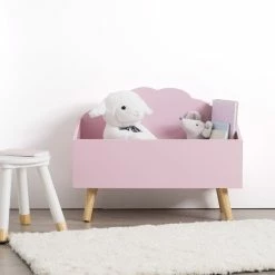 Coffre De Rangement Nuage Rose Atmosphera -Ledepot-bailleul Soldes Magasin coffre de rangement nuage rose atmosphera 2