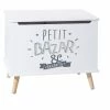 Coffre De Rangement "petit Bazar & Secrets" Blanc Atmosphera -Ledepot-bailleul Soldes Magasin coffre de rangement petit bazar secret blanc atmosphera