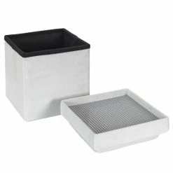 Coffre Pouf Pliable Gris Compatible Briques -Ledepot-bailleul Soldes Magasin coffre pouf pliable gris compatible briques 5
