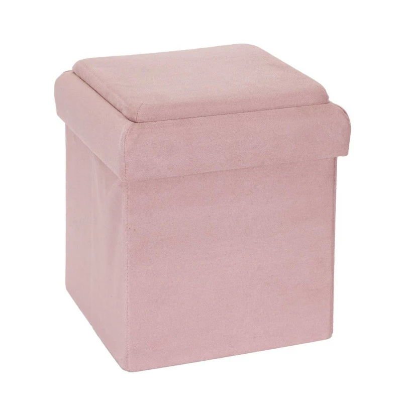 Coffre Pouf Pliable Rose Compatible Briques 5 Coffre Pouf Pliable Rose Compatible Briques – Image 3