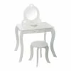 Coiffeuse Avec Tabouret Enfant Blanc Atmosphera -Ledepot-bailleul Soldes Magasin coiffeuse avec tabouret pour enfant blanche