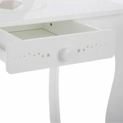 Coiffeuse Avec Tabouret Enfant Blanc Atmosphera -Ledepot-bailleul Soldes Magasin coiffeuse avec tabouret pour enfant blanche 6