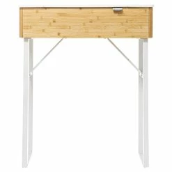 Coiffeuse En Bambou Levia Blanc 5Five -Ledepot-bailleul Soldes Magasin coiffeuse en bambou levia blanc 5five 3