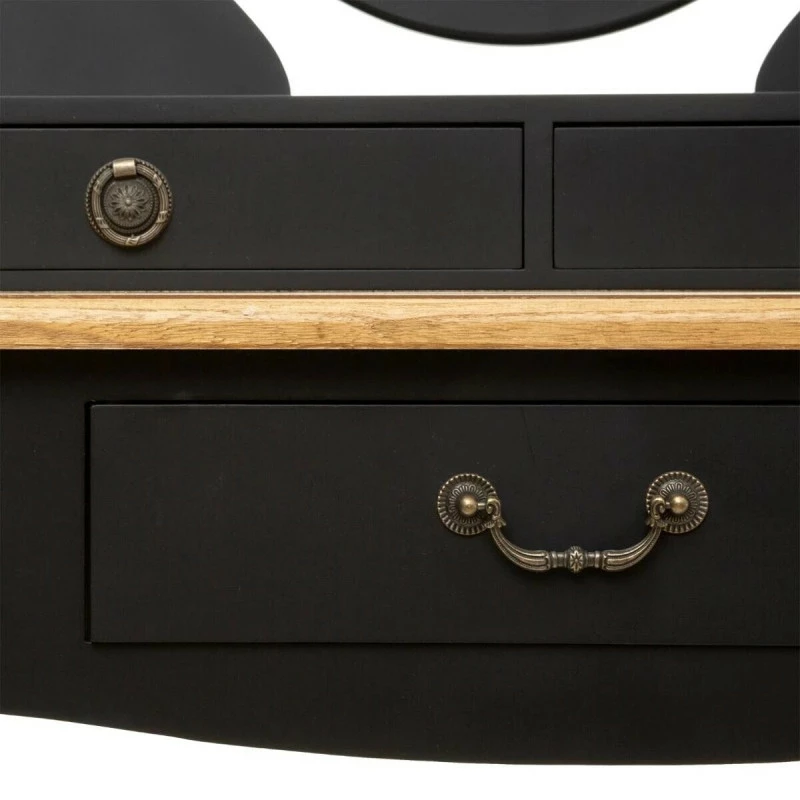 Coiffeuse Noire 3 Tiroirs Chrysa Atmosphera 7 Coiffeuse Noire 3 Tiroirs Chrysa Atmosphera – Image 5