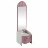 Demeyere Commode Enfant Coiffeuse Anastasia Blanche Et Rose -Ledepot-bailleul Soldes Magasin commmode enfant coiffeuse mulan blanche et rose