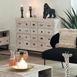 Commode 12 Tiroirs Ajay Manguier Sculpté Atmosphera 17 Commode 12 Tiroirs Ajay Manguier Sculpté Atmosphera -Ledepot-bailleul Soldes Magasin commode 12 tiroirs ajay manguier sculpte atmosphera 7