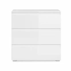 Commode 3 Tiroirs Capetown Blanc -Ledepot-bailleul Soldes Magasin commode 3 tiroirs capetown blanc 4