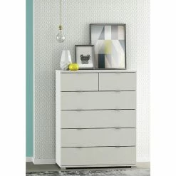 Demeyere Commode 4+2 Tiroirs Blanche Perfect -Ledepot-bailleul Soldes Magasin commode 42 tiroirs blanche perfect 2