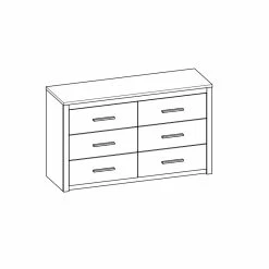 Demeyere Commode Kansas 6 Tiroirs -Ledepot-bailleul Soldes Magasin commode colorado 6 tiroirs 2