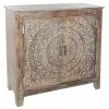 Commode Shirel 2 Portes Bois Blanchi Atmosphera -Ledepot-bailleul Soldes Magasin commode shirel 2 portes bois blanchi atmosphera