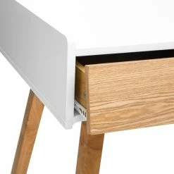 Console Sur Pieds Bois Elva Blanc Atmosphera -Ledepot-bailleul Soldes Magasin console sur pieds bois elva blanc atmosphera 2