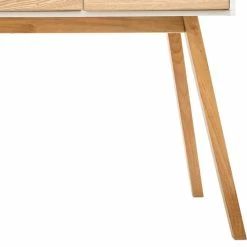 Console Sur Pieds Bois Elva Blanc Atmosphera -Ledepot-bailleul Soldes Magasin console sur pieds bois elva blanc atmosphera 3