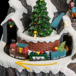 Déco Noël Chalet Montagne Piles Lumineux Animé Musical -Ledepot-bailleul Soldes Magasin deco noel chalet montagne piles lumineux anime musical 2