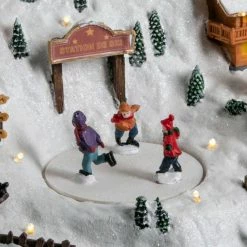 Déco Noël Station De Ski Piles Lumineux Animé -Ledepot-bailleul Soldes Magasin deco noel station de ski piles lumineux anime 2