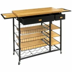 Desserte En Bambou Et Métal Nera 5five -Ledepot-bailleul Soldes Magasin desserte en bambou et metal nera 5five 1