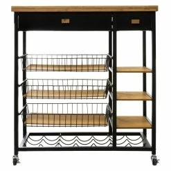 Desserte En Bambou Et Métal Nera 5five -Ledepot-bailleul Soldes Magasin desserte en bambou et metal nera 5five 6