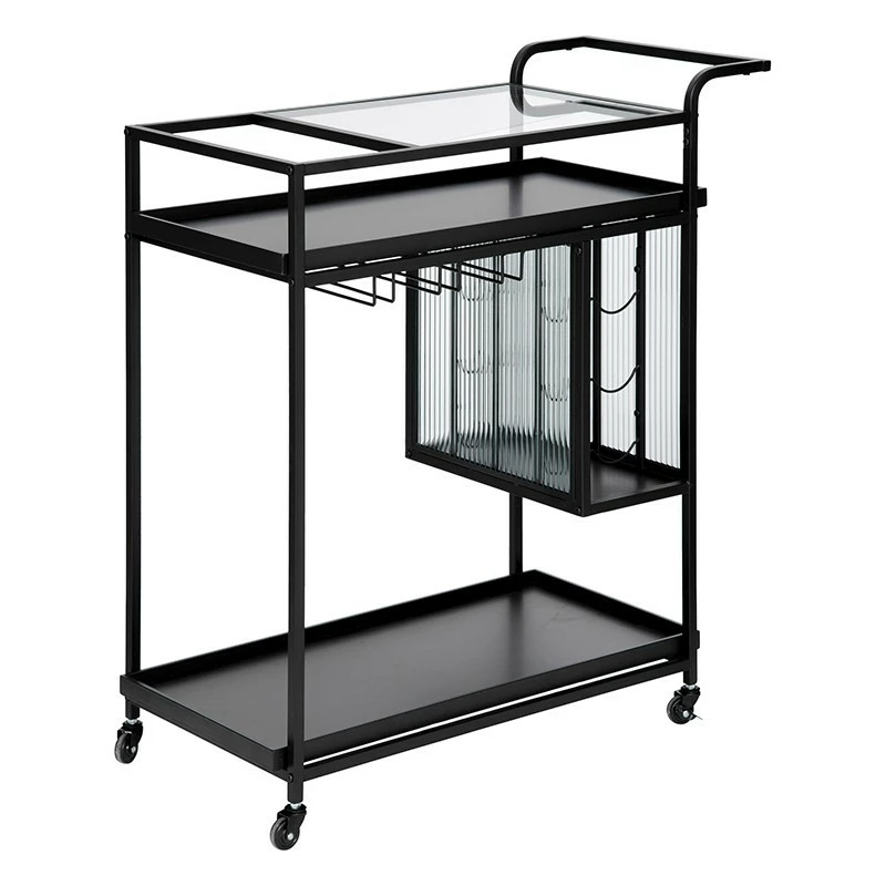 Desserte En Métal Et Verre Noir Noam 5Five 3 Desserte En Métal Et Verre Noir Noam 5Five