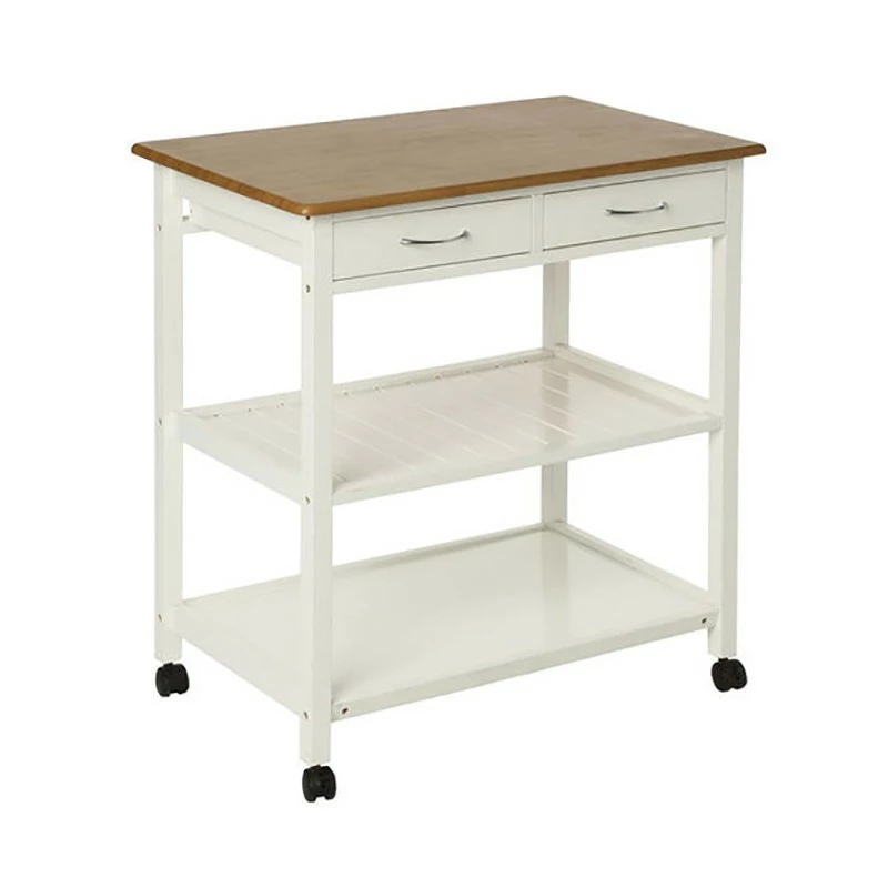 Desserte Imitation Bambou Blanc 3 Desserte Imitation Bambou Blanc