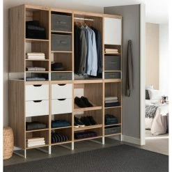 Dressing Module L40 2 étagères 1 Porte Orso -Ledepot-bailleul Soldes Magasin dressing module l40 2 etageres 1 porte orso 3