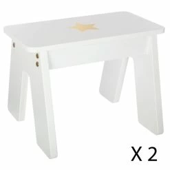 Ensemble Table + 2 Tabourets Enfant Blanc Doré Dream Atmosphera 12 Ensemble Table + 2 Tabourets Enfant Blanc Doré Dream Atmosphera -Ledepot-bailleul Soldes Magasin ensemble table 2 tabourets enfant blanc dore dream atmosphera 3