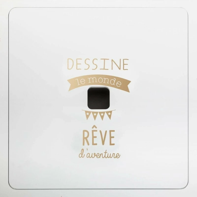 Ensemble Table + 2 Tabourets Enfant Blanc Doré Dream Atmosphera 7 Ensemble Table + 2 Tabourets Enfant Blanc Doré Dream Atmosphera – Image 5