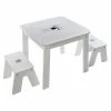 Ensemble Table + 2 Tabourets Enfant Blanc Gris Dream Atmosphera -Ledepot-bailleul Soldes Magasin ensemble table tabourets enfant blanc gris dream atmosphera