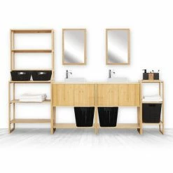 Etagère 2 Niveaux Bambou 70x33,5 Lab'n Modul 5Five -Ledepot-bailleul Soldes Magasin etagere 2 niveaux bambou 70x335 lab n modul 5five 1 1