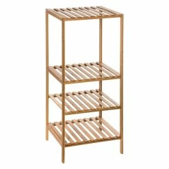 Etagère 4 Niveaux Salle Bain Varia Naturel Bambou -Ledepot-bailleul Soldes Magasin etagere 4 niveaux salle bain varia naturel bambou 2