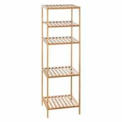 Etagère 5 Niveaux Salle Bain Varia Naturel Bambou -Ledepot-bailleul Soldes Magasin etagere 5 niveaux salle bain varia naturel bambou 2