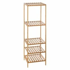Etagère 5 Niveaux Salle Bain Varia Naturel Bambou -Ledepot-bailleul Soldes Magasin etagere 5 niveaux salle bain varia naturel bambou 3