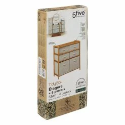 Etagère Double 6 Tiroirs Tidy Box 5Five -Ledepot-bailleul Soldes Magasin etagere double 6 tiroirs tidy box 5five 5