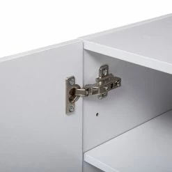 Etagère Murale 2 Niveaux + Porte 57x30 Blanc Fixup 5Five -Ledepot-bailleul Soldes Magasin etagere murale 2 niveaux porte 57x30 blanc fixup 5five 4