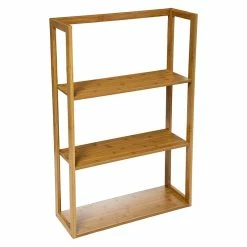 Etagère Murale 3 Niveaux Bambou 5Five -Ledepot-bailleul Soldes Magasin etagere murale 3 niveaux bambou 5five 2