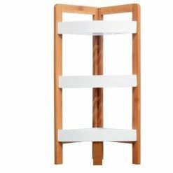 Etagère Salle Bain Angle Léa Bambou 3 Niveaux -Ledepot-bailleul Soldes Magasin etagere salle bain angle lea bambou 3 niveaux 2
