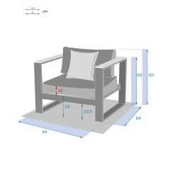 Fauteuil De Salon Emperia Graphite Hespéride -Ledepot-bailleul Soldes Magasin fauteuil de salon emperia graphite hesperide 3