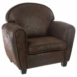 Fauteuil Enfant Coloris Vieux Cuir Atmosphera