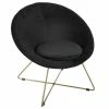 Fauteuil Evan Noir Piètement Doré Atmosphera 2 Fauteuil Evan Noir Piètement Doré Atmosphera -Ledepot-bailleul Soldes Magasin fauteuil evan noir pietement dore atmosphera