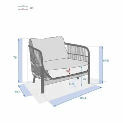 Fauteuil Extérieur 1 Place Deona Acacia Hespéride -Ledepot-bailleul Soldes Magasin fauteuil exterieur 1 place deona acacia hesperide 5