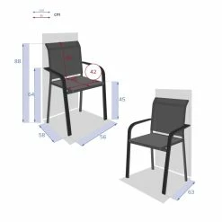 Fauteuil Extérieur Essentia Anthracite/graphite Hespéride -Ledepot-bailleul Soldes Magasin fauteuil exterieur essentia anthracite graphite hesperide 4