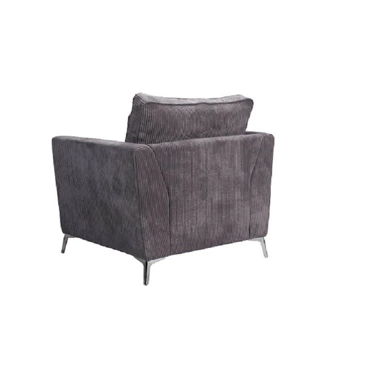 Fauteuil Isla Velours Côtelé Gris 4 Fauteuil Isla Velours Côtelé Gris – Image 2