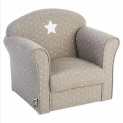 ATMOSPHERA Fauteuil Pour Enfant Taupe Décor étoiles
