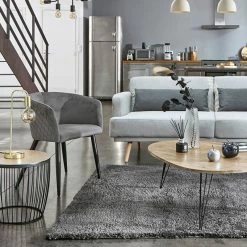 Fauteuil Séjour Marlo Gris Atmosphera -Ledepot-bailleul Soldes Magasin fauteuil sejour marlo gris atmosphera 1 5
