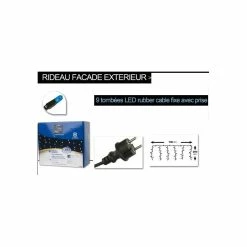 Guirlande Rideau Façade 171 Ampoules Leds Bleu -Ledepot-bailleul Soldes Magasin guirlande rideau facade 171 ampoules leds bleu 2