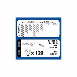 Guirlande 120 LED Tombée De Neige Bleu Fil Transparent -Ledepot-bailleul Soldes Magasin guirlande tombee de neige 120 led bleues fil transparent 3