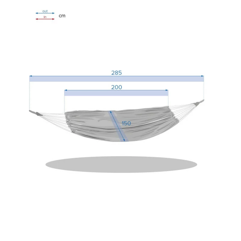 Hamac 150x307 Yaqui Bleu Canard Hespéride 5 Hamac 150x307 Yaqui Bleu Canard Hespéride – Image 3