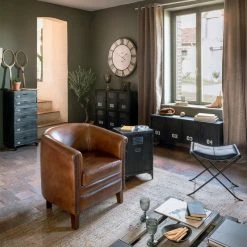 Horloge D80 Métal Et Bois Oscar Atmosphera -Ledepot-bailleul Soldes Magasin horloge d80 metal et bois oscar atmosphera 2