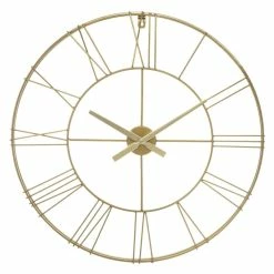 Horloge Géante Silence Métal Doré D70 Cm Atmosphera